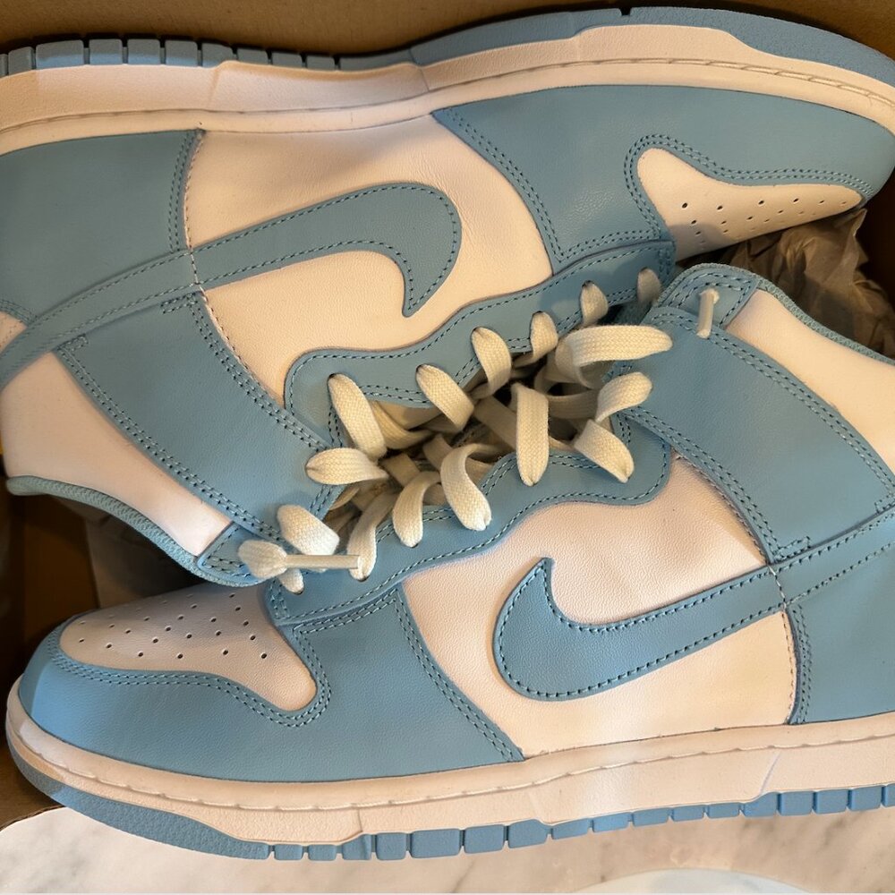 Nike Mens Dunk High Retro Blue Chill DD1399 401  Mens size 11.5 NEW Not Worn